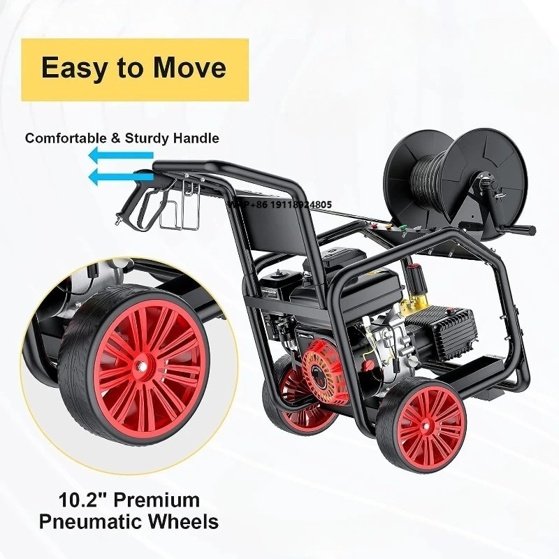 4400Psi Big Pressure 15LPM High Flow High Pressure Car Washing Machine High Pressure Washer with Wheel Handle