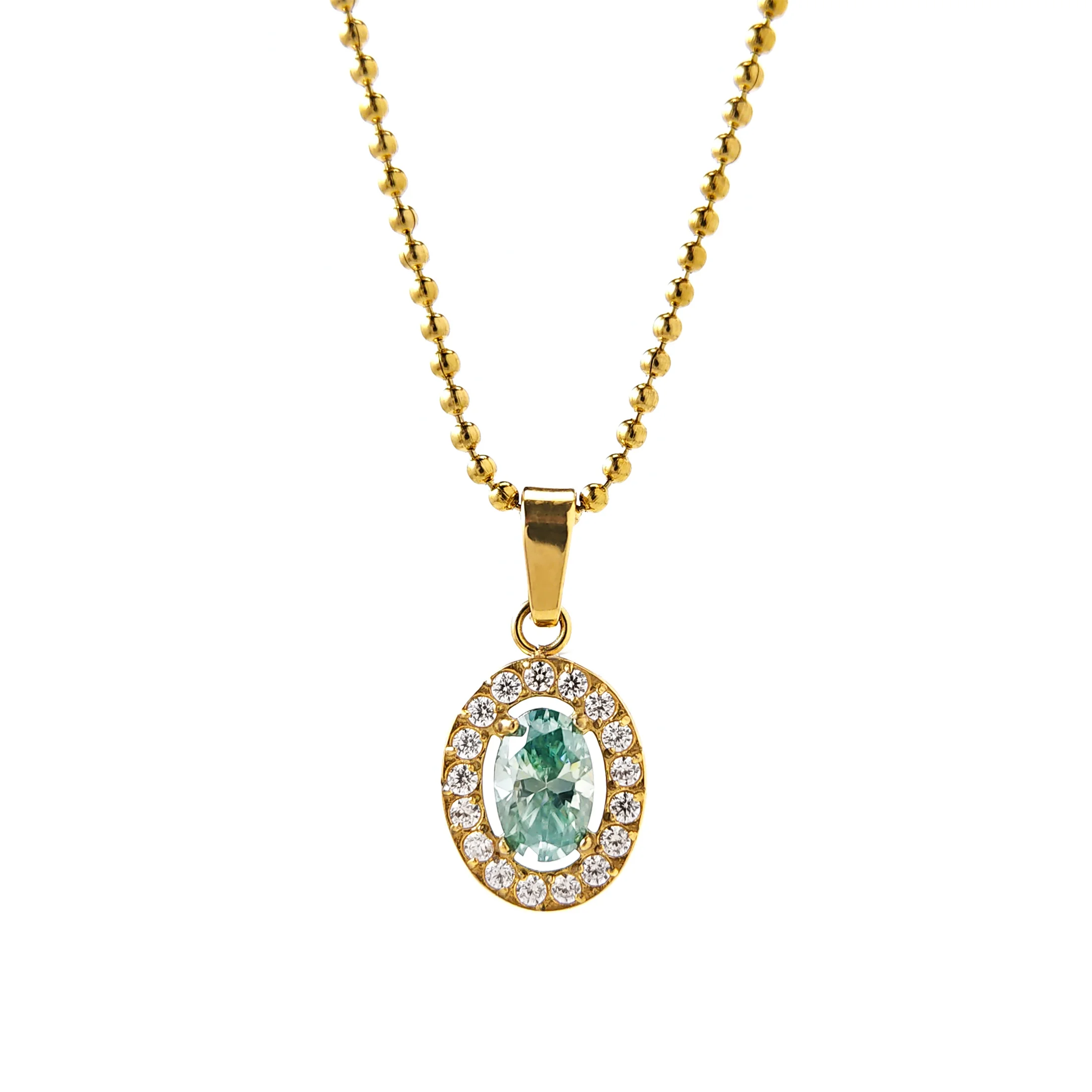 

1pc 0.5Carat Oval-shaped Synthetic Moissanite Necklace, with A Light Luxury and Dazzling Design.