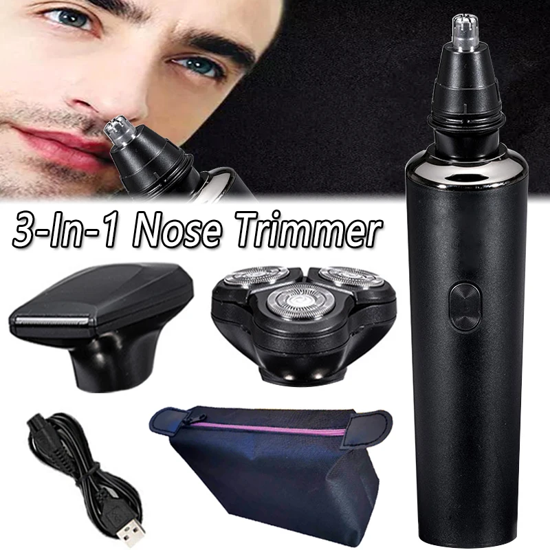 

3 in1 Rechargeable Nose Ear Hair Trimmer For Men Grooming Kit Origina Electric Eyebrow Beard Trimer Nose And Ears Trimmer