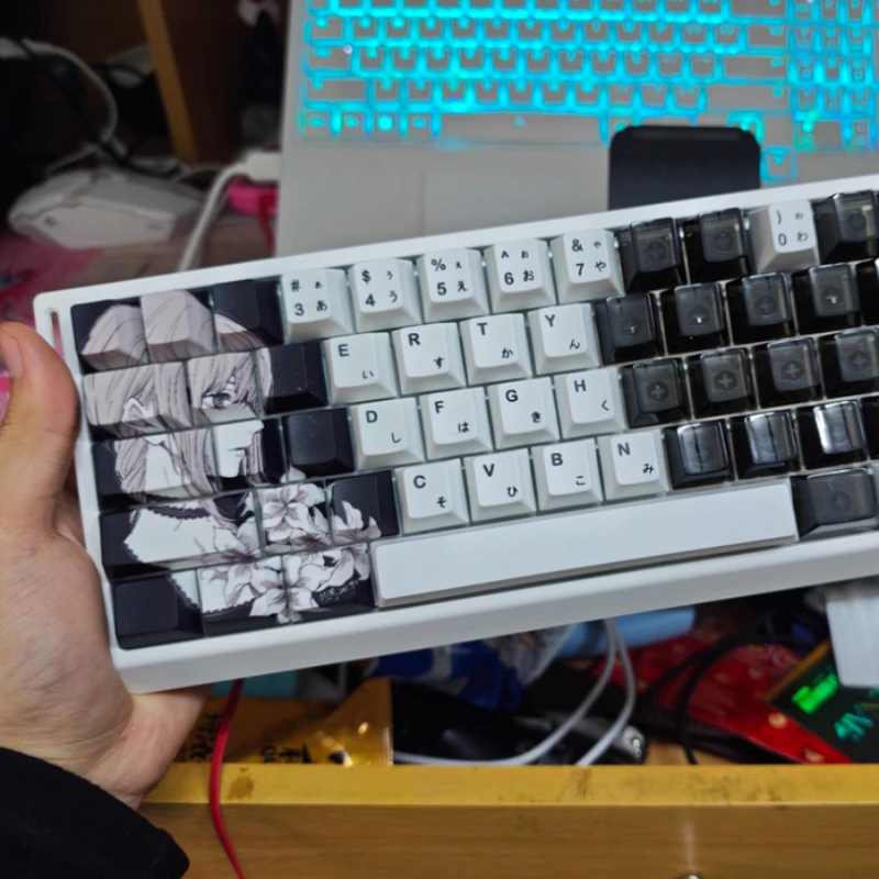 

Makima Anime Keycaps Japanese Root PBT Dye-Sublimation Cherry Profile Compatible with Magnetic Mechanical Switch 75-108% Layout