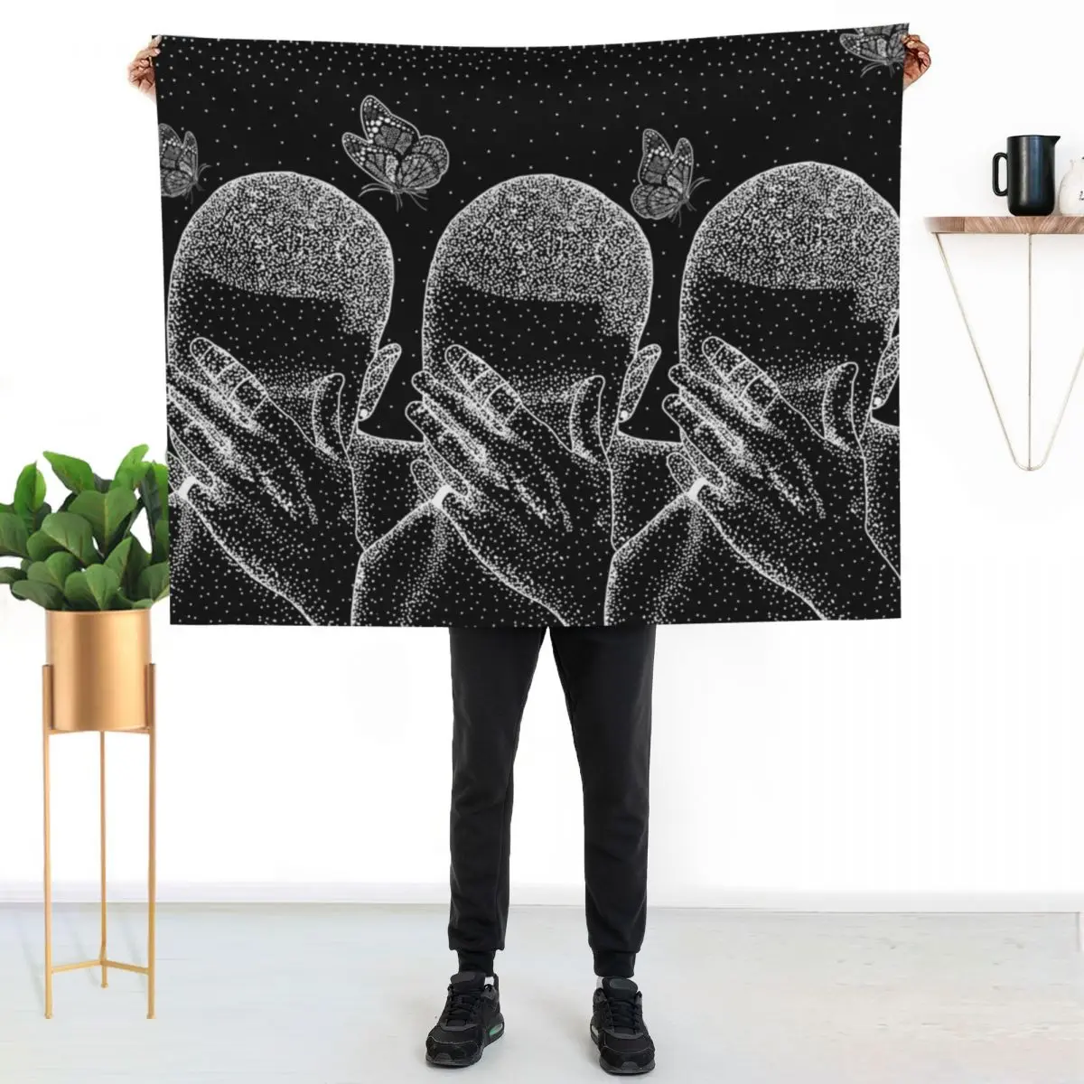 blond frank mandala Throw Blanket Camping Large Luxury Luxury Thicken Flannel Blankets