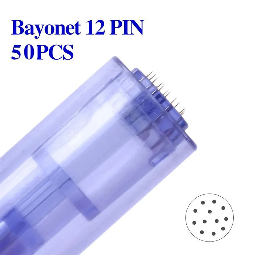 A6 Bajonet Cartridge Naald 50/100 stuks voor A6 Dr Pen Microneedling Micro Naalden Wegwerp Vervanging Tips 9 12 36 42pin Ronde