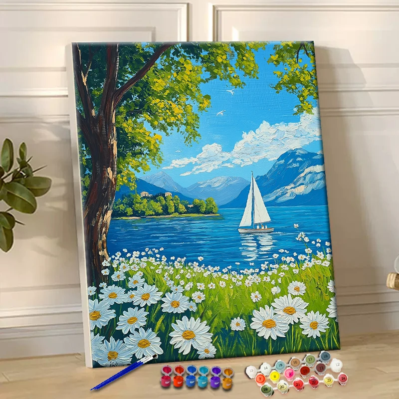 

Картина по номерам, головокружение и парусная лодка, акриловая краска, холст, дропшиппинг, портрет, семейные детские фото, рождественские подарки