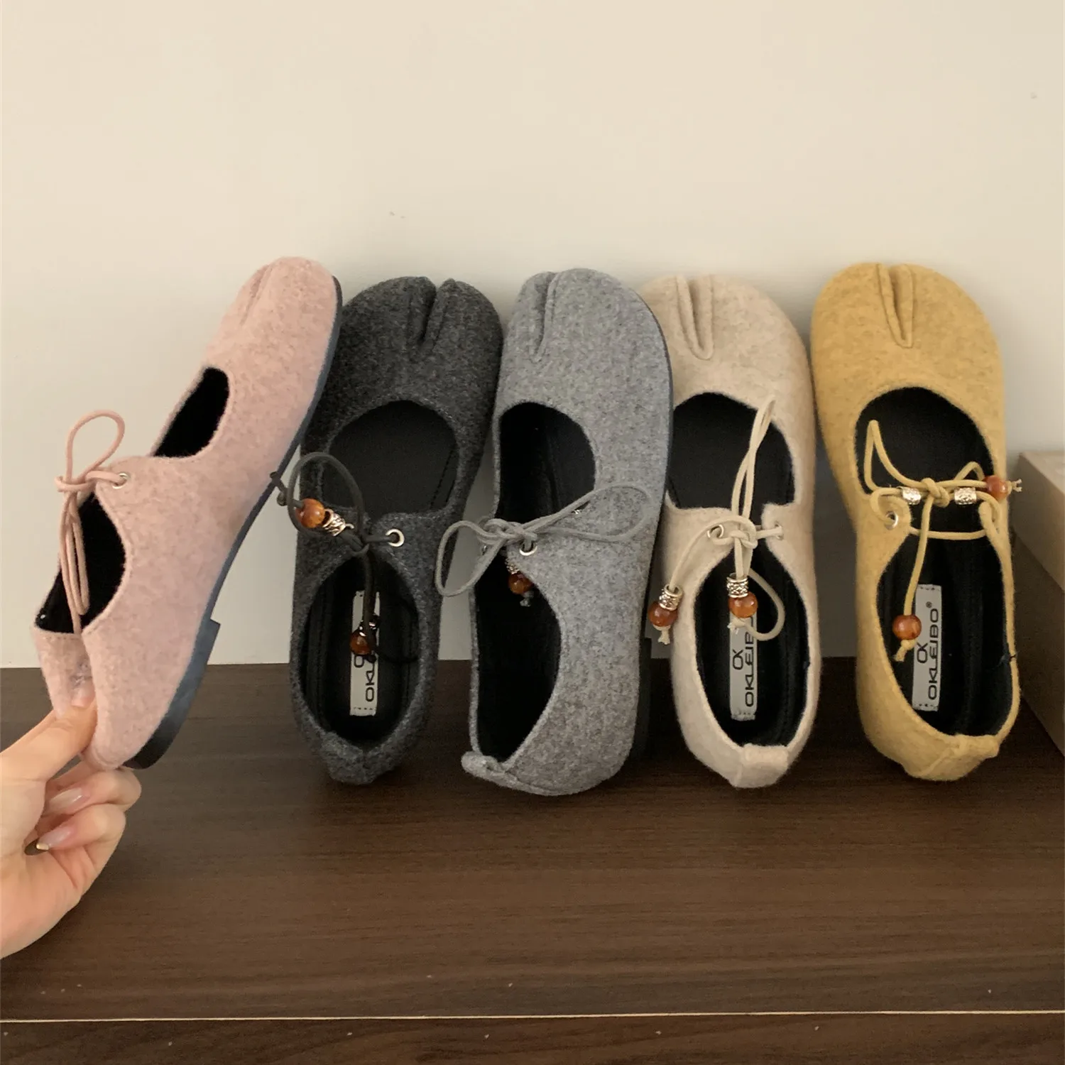 

Bailamos Brand Women Flats Soft Ballet Shoes Woman Slip On Loafers Soft Bottom Moccasins Tabi Ninja Women Casual Shoes Mujer