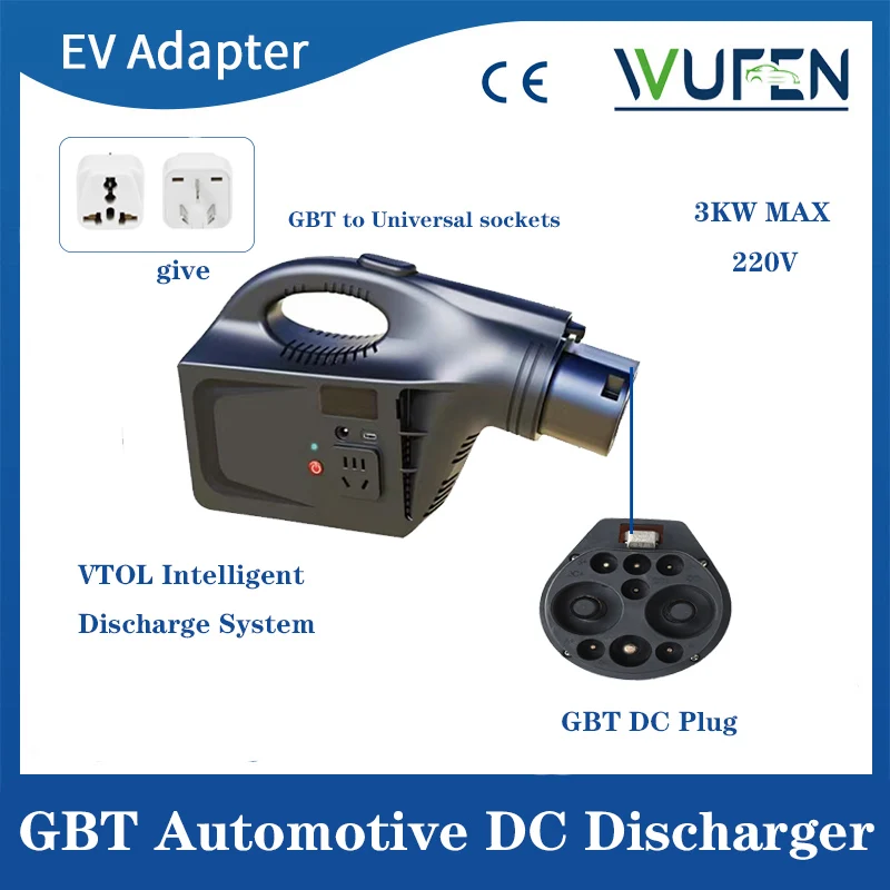 

Электрический автомобиль GBT DC розетка разрядник разъем 3 кВт подходит для открытого пикника ID4 ID6 Tesla BYD Trumpchi Xpeng ideal EV аксессуары