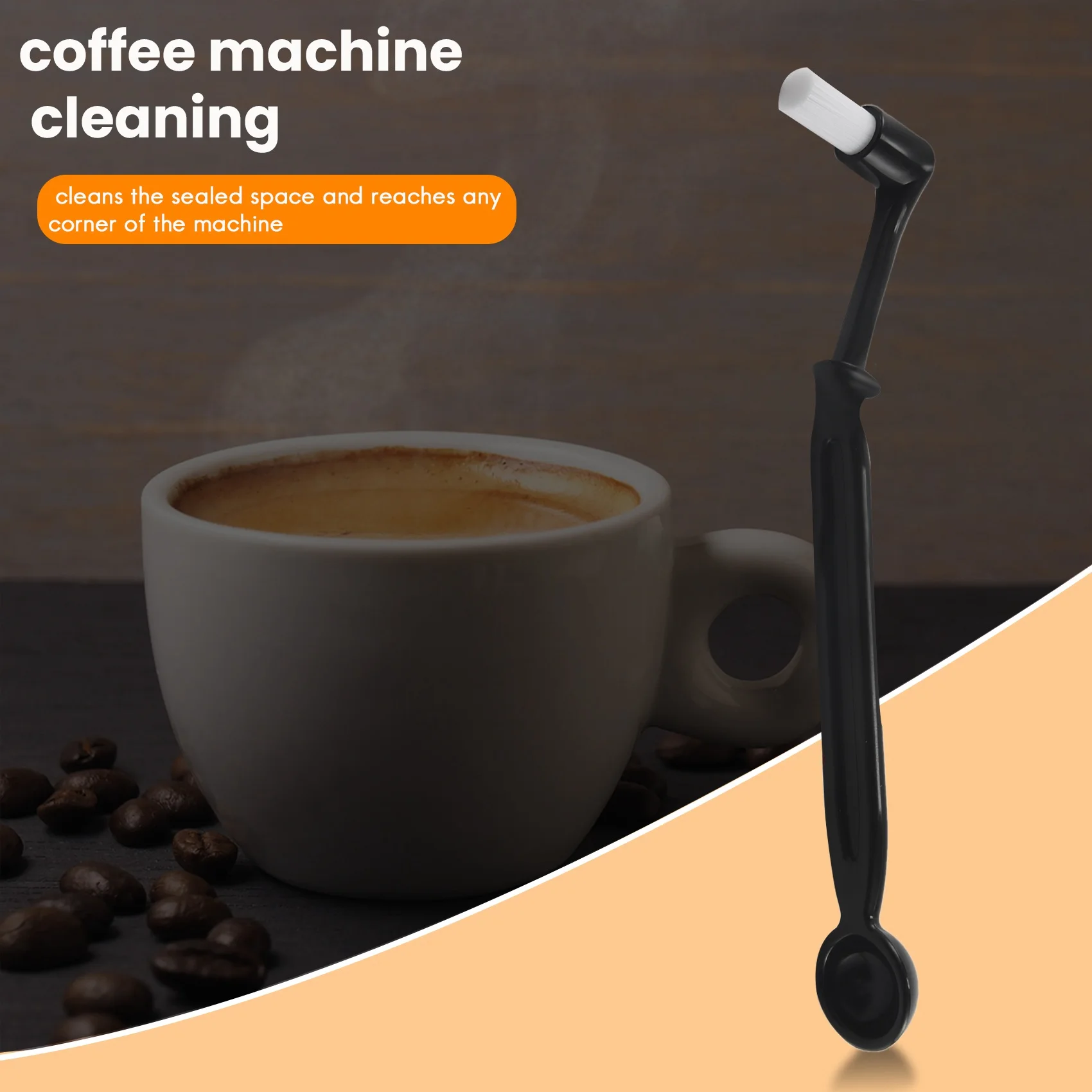 A01F-4 Pcs Coffee Machine Cleaning Set Coffee Grinder Brush Coffee Machine Group Head Cleaning Brush