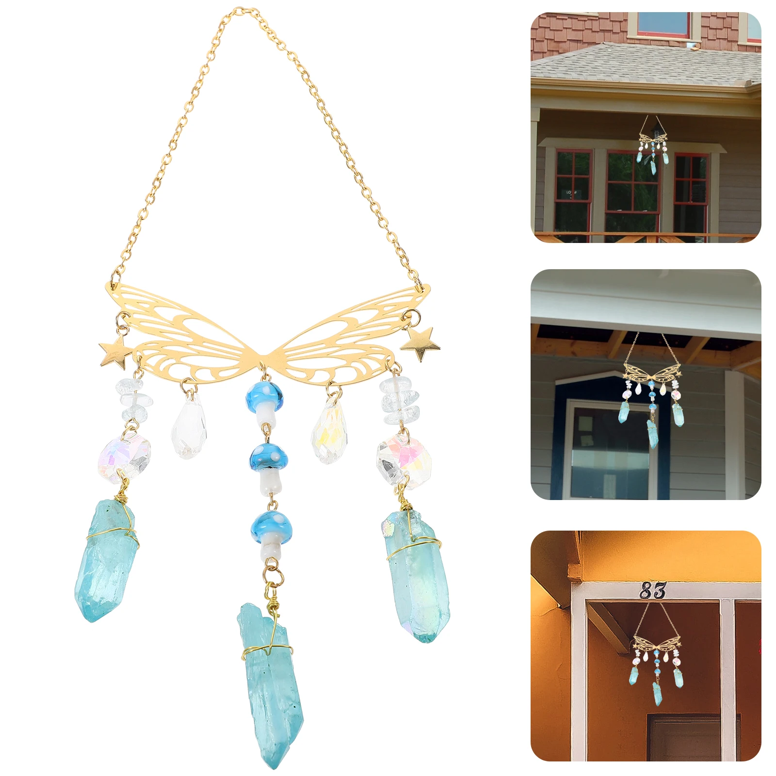 Butterfly Wind Chime outside Temple Chimes Hanging Bell Bells for Outdoor Garden