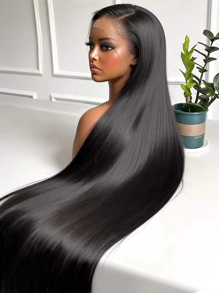 

100% Human Hair 13x6 HD Bone Straight Lace Front Human Hair Wigs 30 46 Inch 13x4 360 Full Lace Frontal Wig For Women 300 Density