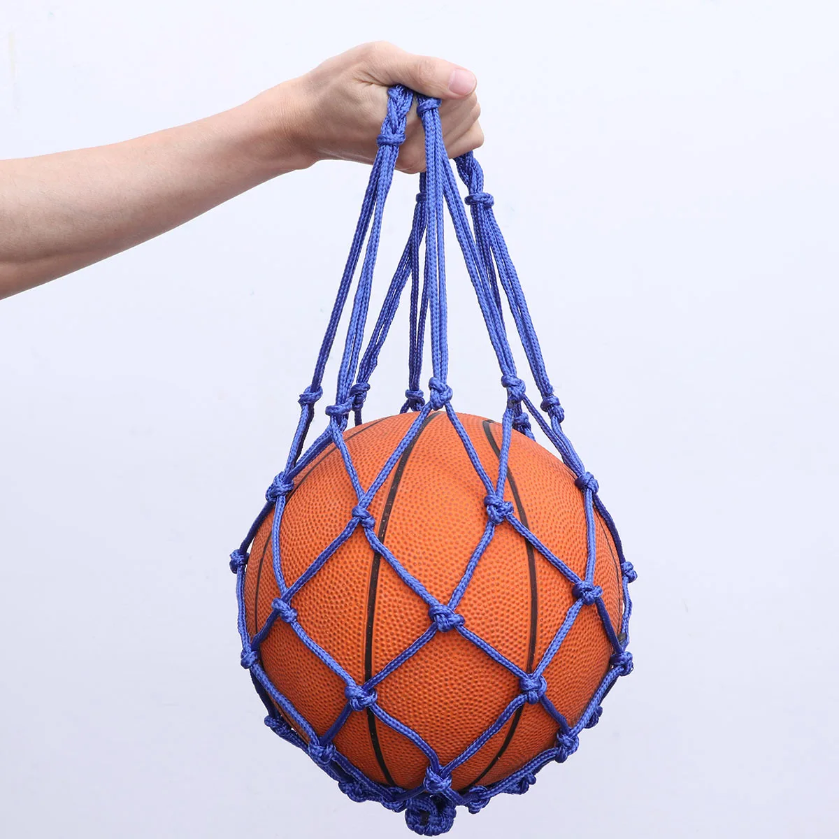 6Pcs Nylon Mesh Ball Bag Heavy Duty Drawstring Storage Bag for Basketball Soccer Training Equipment Carrier Nylon Soccer Carrier