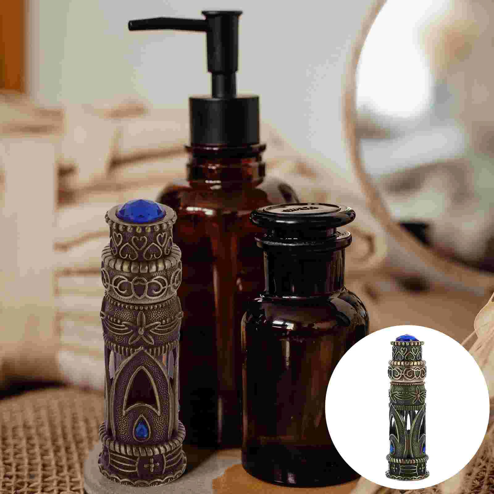 

Essential Oil Bottle Dubai Perfume Travel Empty Bottles Alloy Glass Middle East