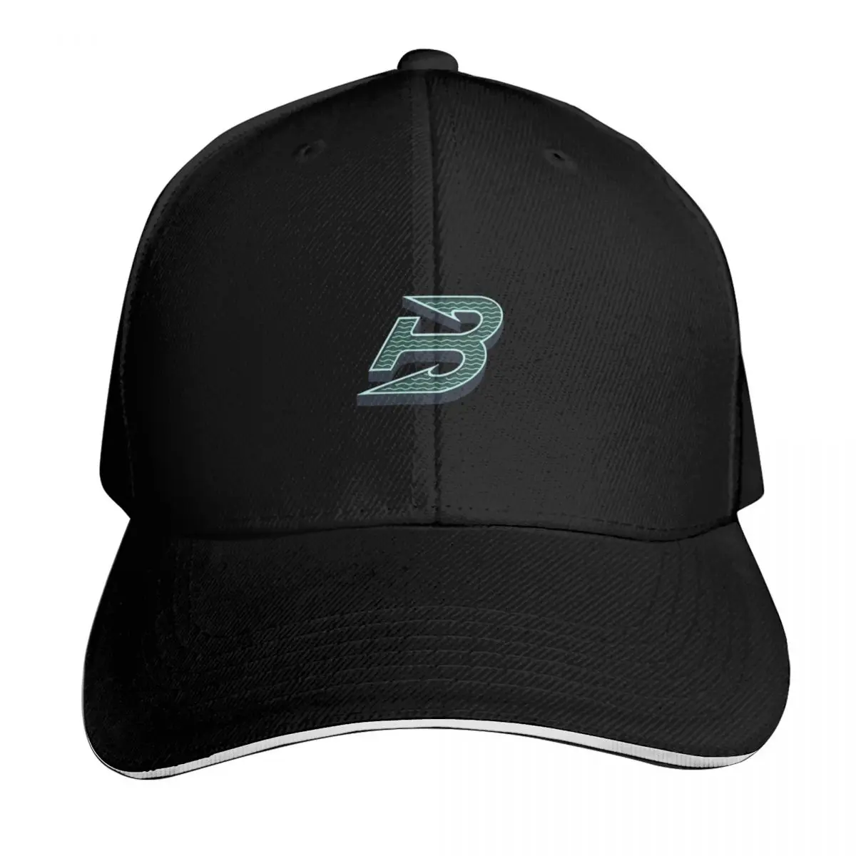 Boston Fleet PWHL logo with green background Baseball Cap Cotton Twill Breathable Contrast Two Tone Brim Snapback Flat Bill