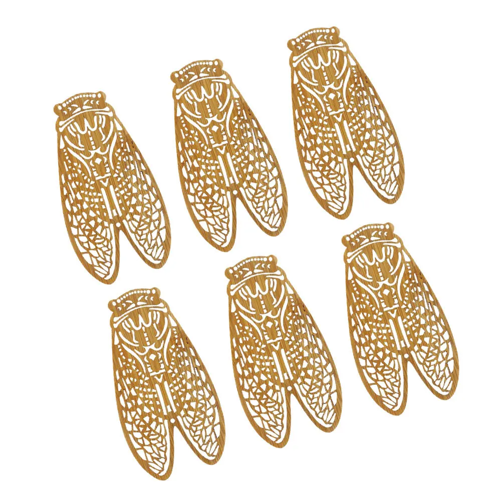 6 قطع من الإشارات المرجعية المصنوعة من الخشب الطبيعي لقراءة الملاحظات وحروف الحب والتقويم واستخدام الهدايا الإبداعية واللوازم المكتبية المدرسية #3