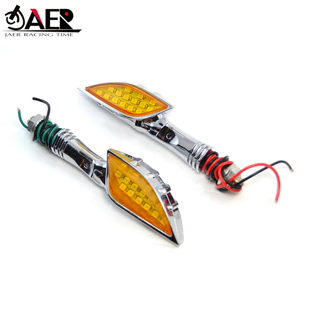 2PCS LED Motorcycle Indicator Skull Turn Signals Amber Blinker Light Lamp for Harley Honda Yamaha Bobber Cruisers Lighting