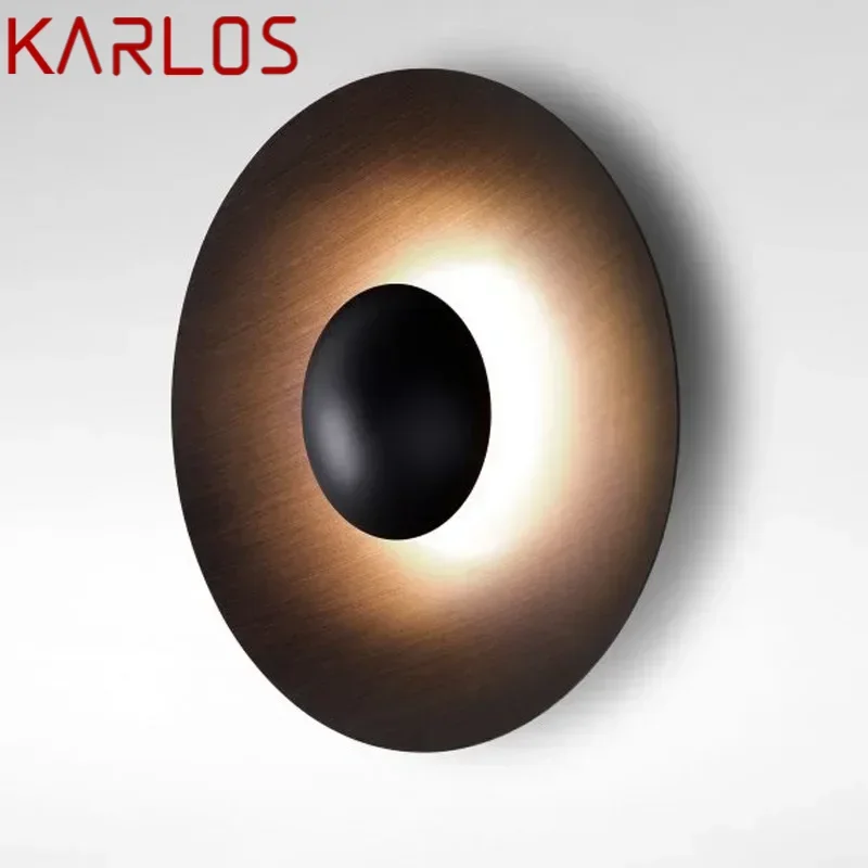 KARLOS Round Nordic Wall Lamp Aluminum Modern Fashion Sconce Light New Design For Bedroom Creative