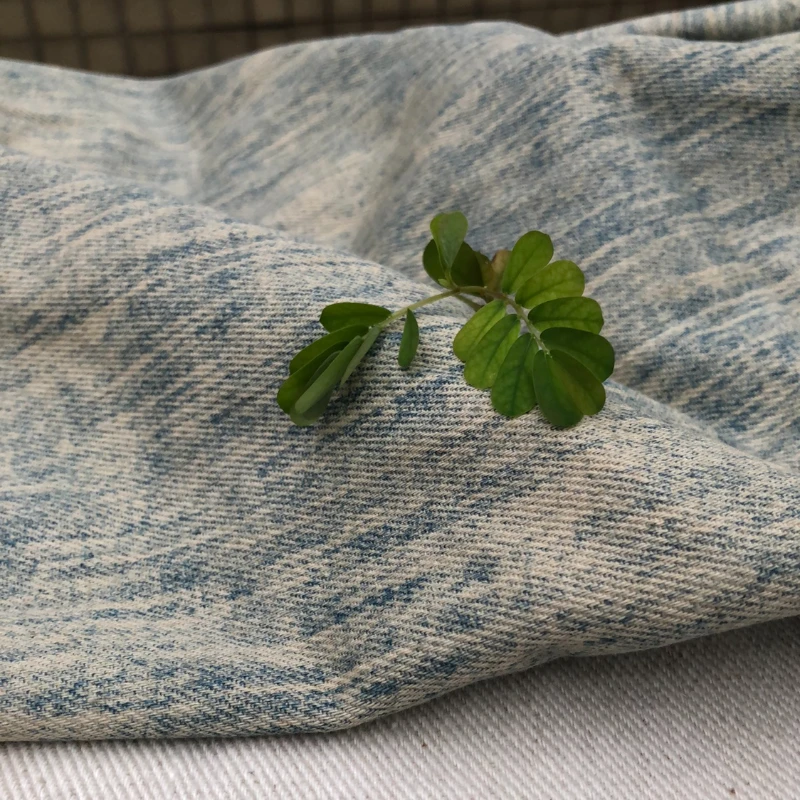 

Distressed Washing Process Faded Denim Fabric Jeans Coat Fabric