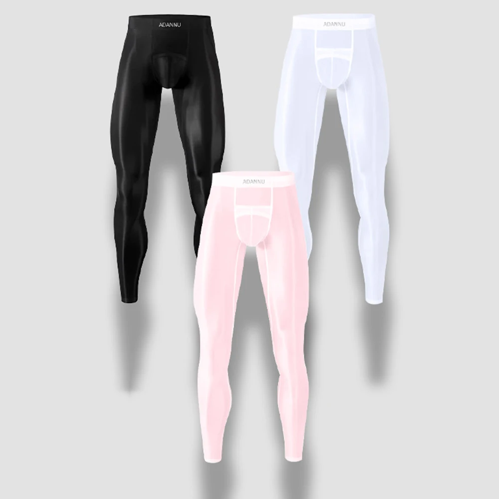 الرجال الجوارب الشفافة طماق مثير بذلة منخفضة الارتفاع طويلة مريحة يوتار السراويل تمتد الملاكم ملخصات الملابس الداخلية #6