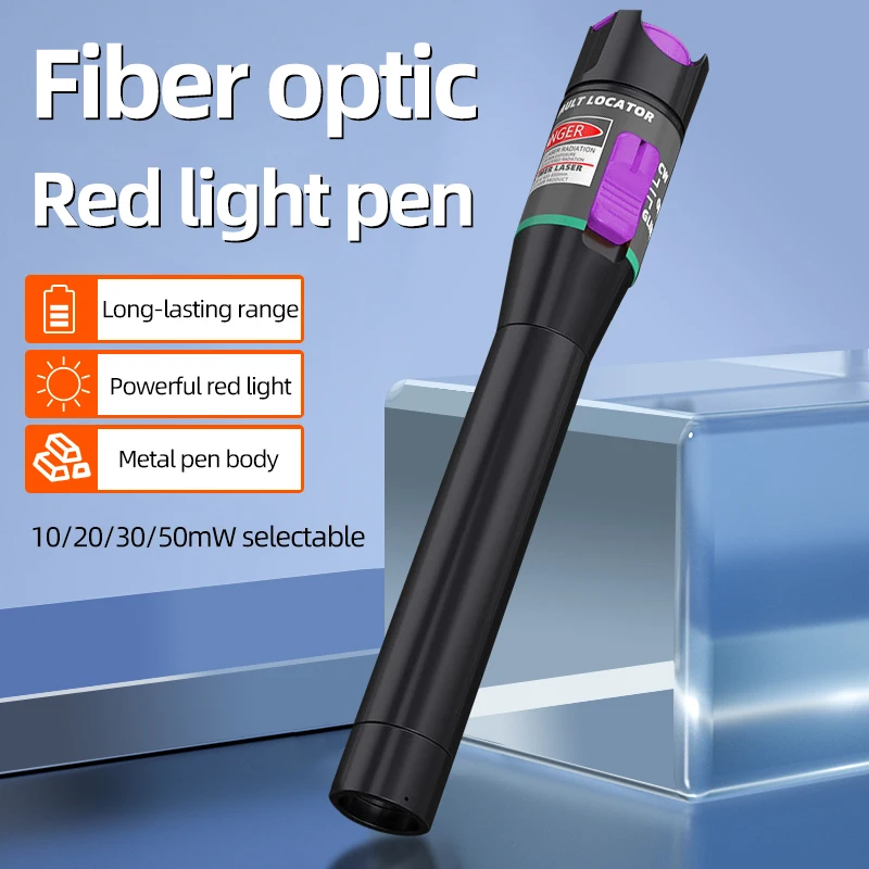 

1/10/20/30/50mw FTTH Fiber Optic Cable Tester Pen Visual Fault Locator SC/FC/ST 2.5mm Interface VFL Fiber Test Tool