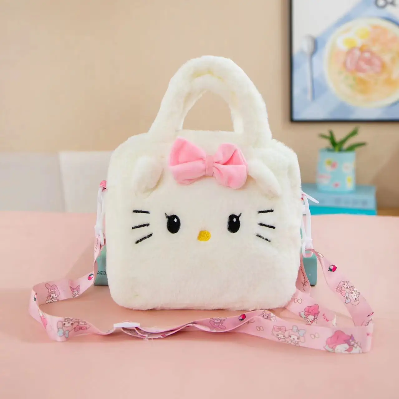 Мультяшные Sanrio сумка кавайная Hello Kitty Наплечные сумки MY MELODY Kuromi Cinnamoroll POMPOMOURIN подарок для девочек