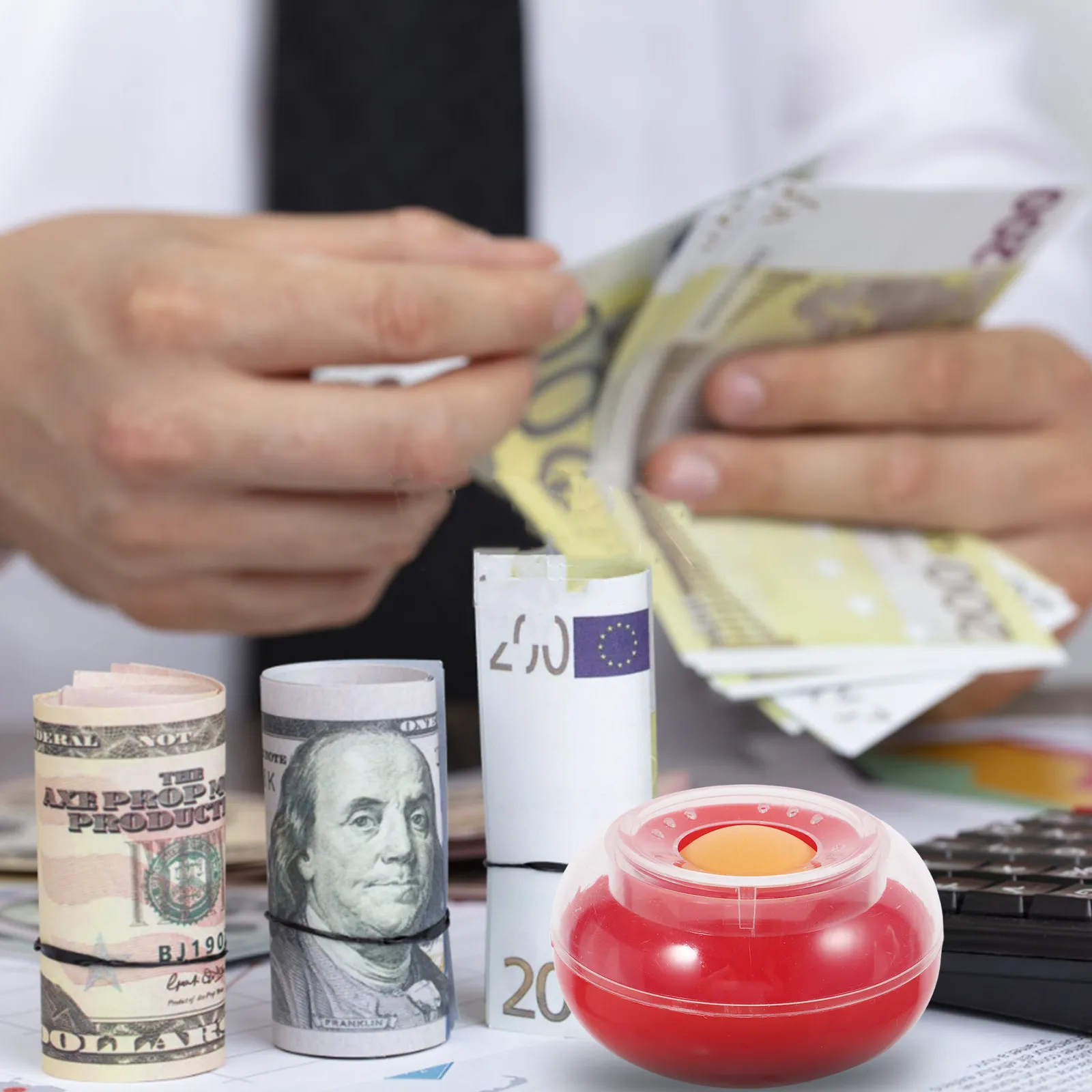 Juego de 5 Esponjas Humectantes de Papel para Dedos, Herramienta para Contar Dinero, Clasificar Documentos, Uso en Bancos, Cajeros y Mostradores, Larga Duración