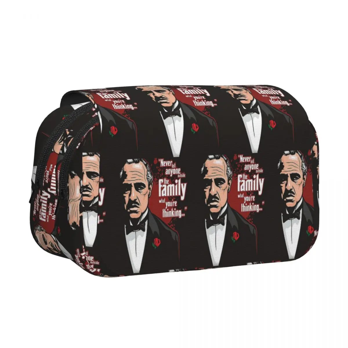 The Godfath Pencil Case Pen Holder Hard Shell Leather Large Storage Pen Box Pencil Bag for Students Gifts