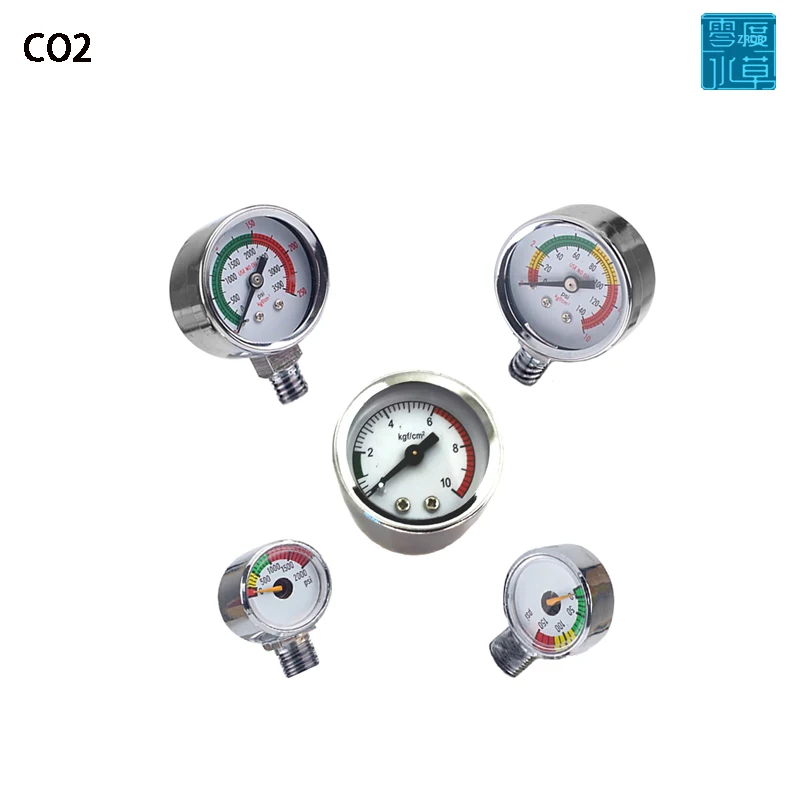 

ZRDR aquarium CO2 accessories pressure gauge, high pressure and low pressure gauge for CO2 regulator generator accessories