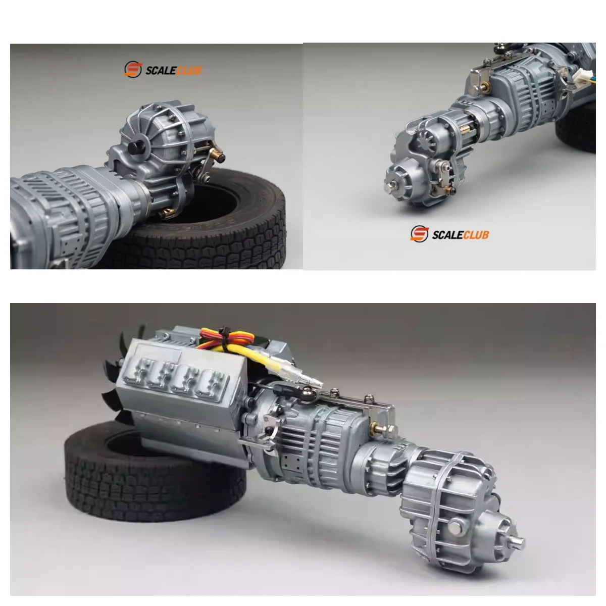Scaleclub Model For Tamiya 1/14 Shot 27t Front And Rear Differentials Front And Rear Division Integrated Gearboxes