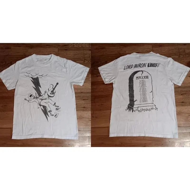 لورد هورون الهيكل العظمي البرق غطاء الرأس جولة 2 الوجهين تي شيرت كامل الحجم S-5XL