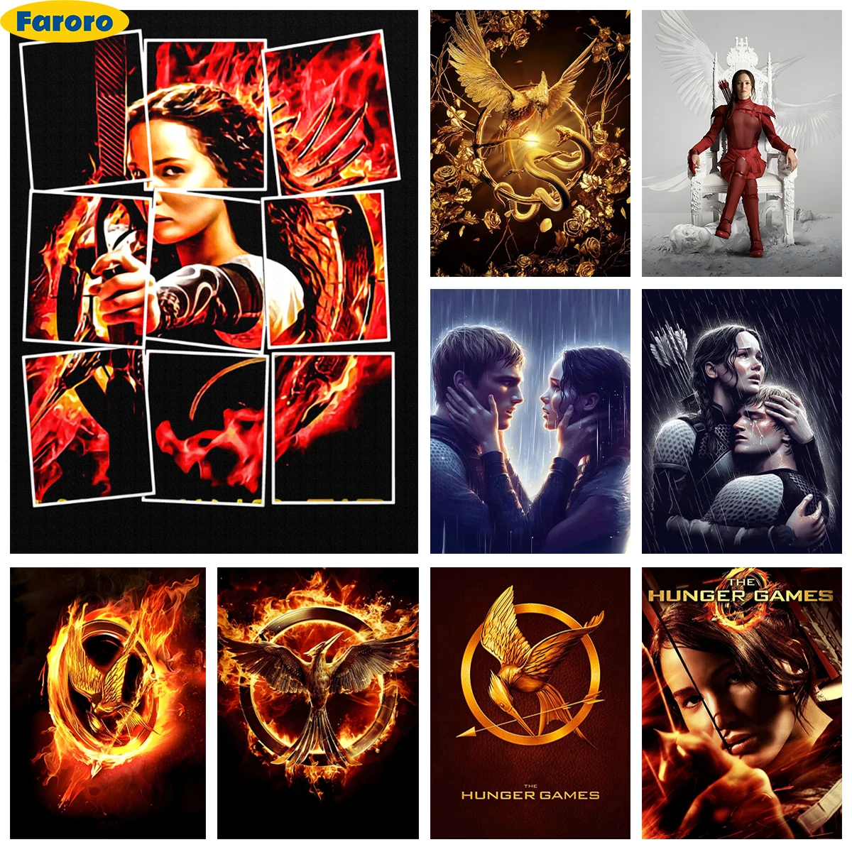 

Hunger Games Diamond Painting Kit Movie Picture Diy Diamond Embroidery Art Cross Stitch Mosaic Mural Home Decor Adult Handicraft