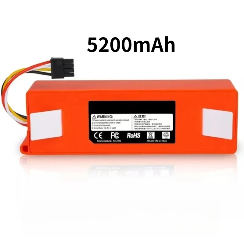 بطارية بديلة متعددة السعة 14.4 فولت لروبوتات Xiaomi 1S وRoborock S5MAX وS6MAXV وS7 وS75 للكنس والتطهير