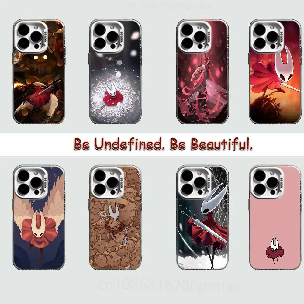 

H-Hollow K-Knight Silksong White Shockproof Phone Case For iPhone 16,15,14,13,12,11,Pro,XS,Max,Plus,Mini,SE