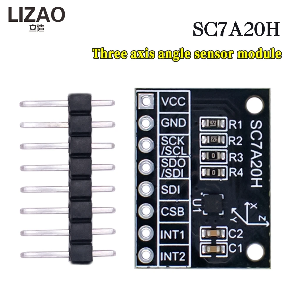 SC7A20H High Precision 3-Axis Gravity Acceleration Tilt Angle Sensor Module IIC/SPI Transmission