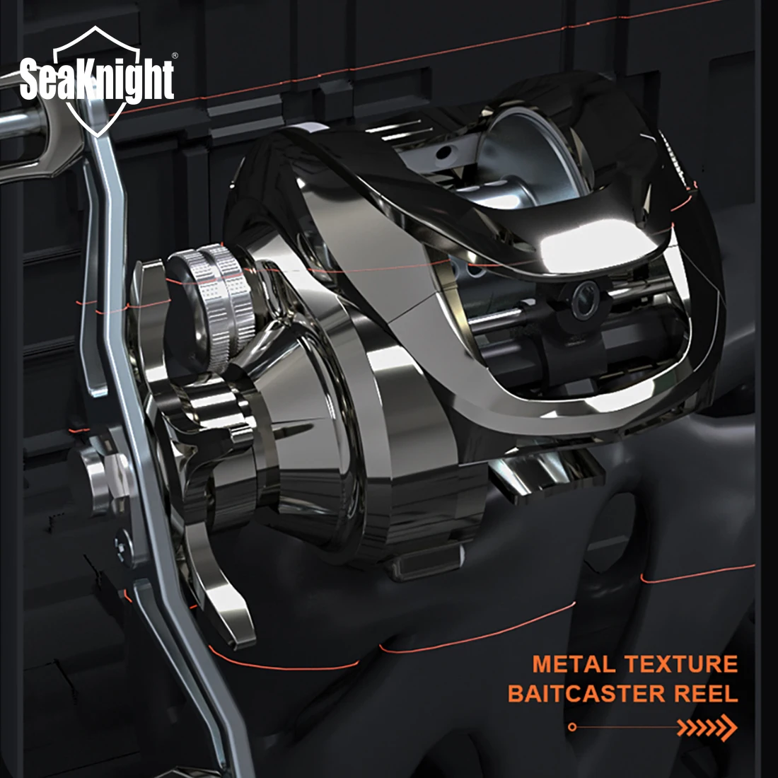 Seaknight New Brand Metal Master Bass Fishing Reel CNC Aluminum Spool Bait Casting Reel Weight 225G  Max 8KG Sea Fishing Tackles