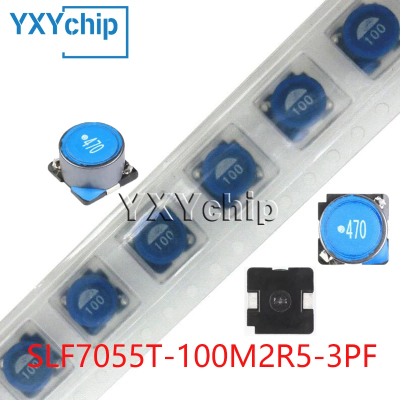 10pcs Slf7055t-100m2r5-3pf Chip Magnetic Shield Type Power Wound Inductor 10uh 2.5a 7*7*5.5mm New Original