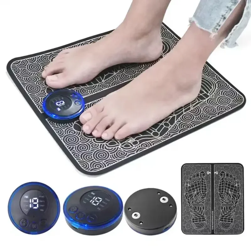 Physiotherapy Foldable Electric Ems Foot Massage Pad Muscle Acupoints Stimulator Ems Bioelectric Acupoints Massager Mat