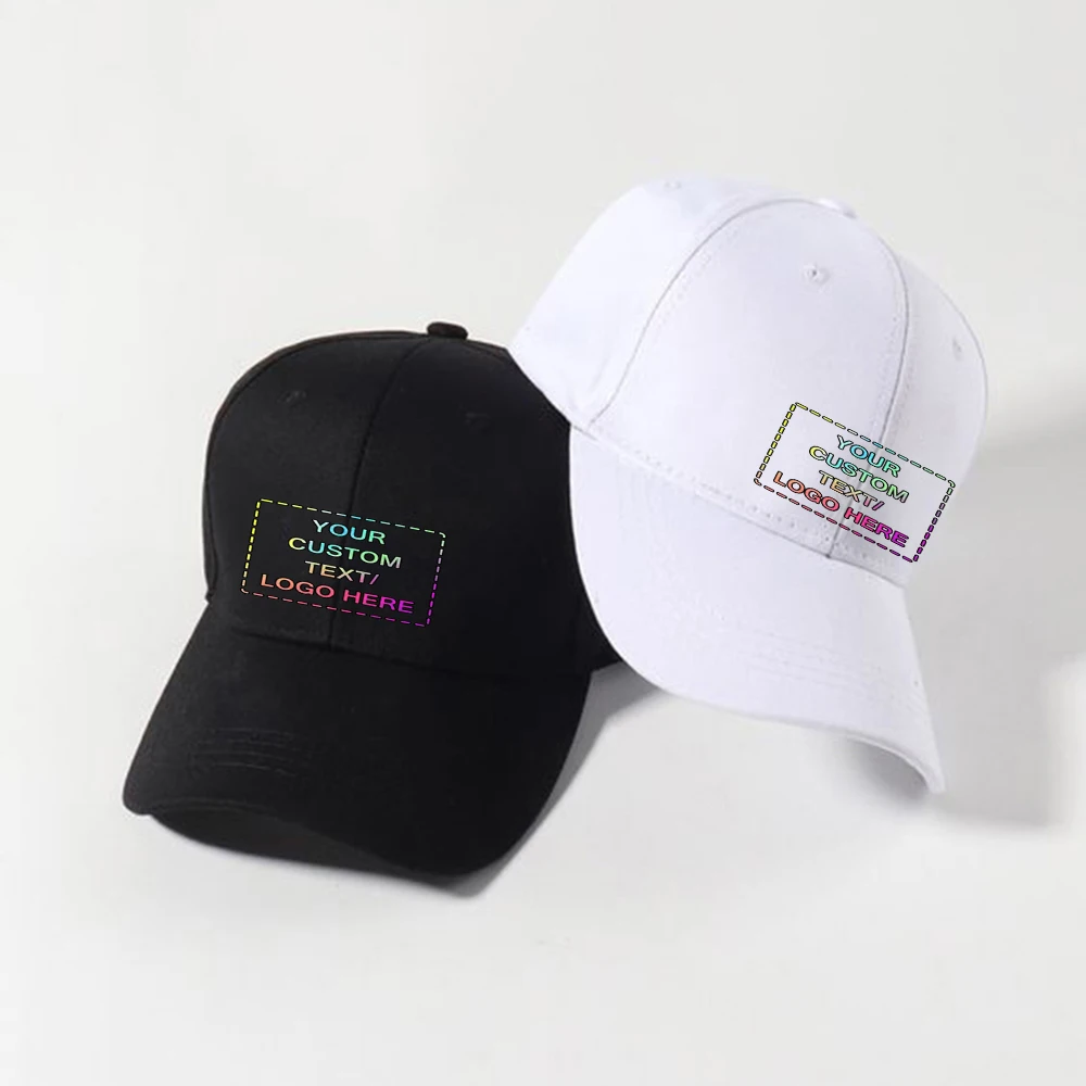 Бейсбольная кепка с индивидуальным логотипом и принтом, женская и мужская повседневная однотонная бейсболка в стиле хип-хоп Snapback для папы и взрослых
