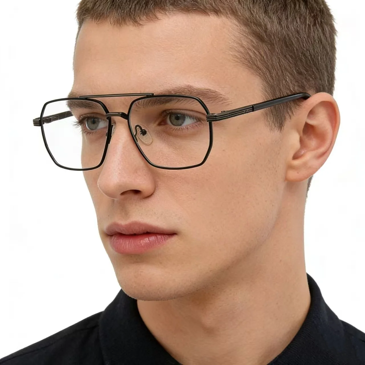 

Y.BBY-X Ultralight Round Alloy Reading Glasses Anti Blue Ray Eyeglasses Hyperopia Prescription Eyewear