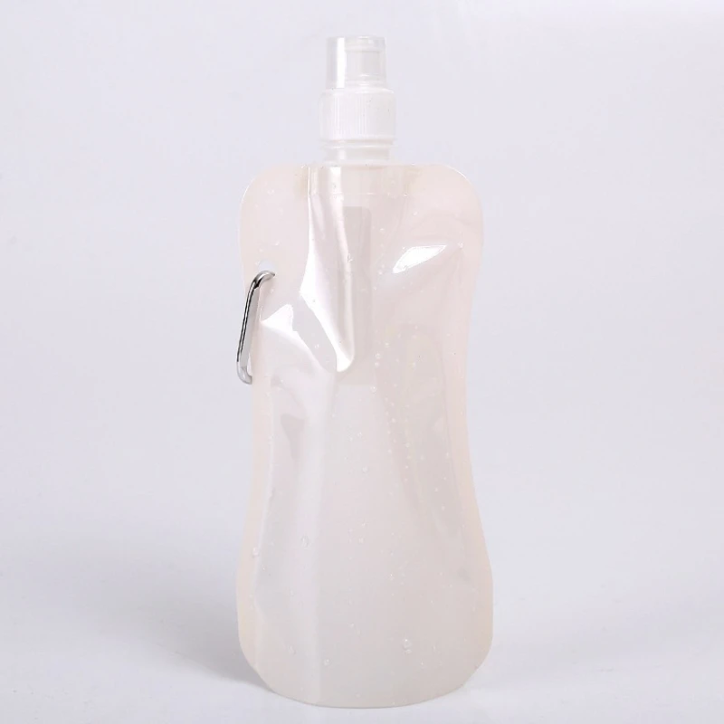 

480ML Portable Ultralight Foldable Silicone Folding Water Bottle Water Bag Outdoor Sport Supplies Hiking Camping Soft Flask Bag