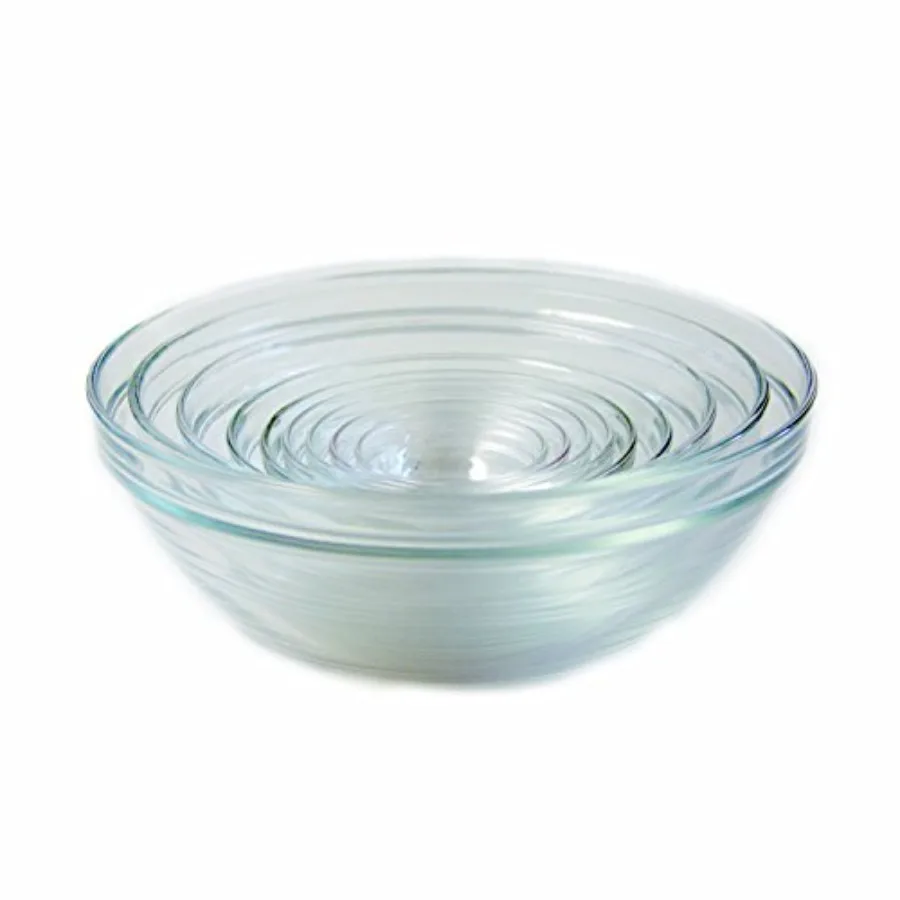 

Made In France Lys Stackable 9-Piece Glass Bowl SetClear