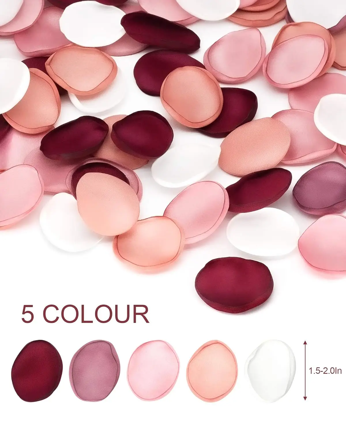 200 Stück künstliche Blumen aus Seide, Rosenblätter, Blumenmädchen, künstliche Streubblätter für Hochzeitsgang-Mittelstücke, romantische Nacht, Jubiläum