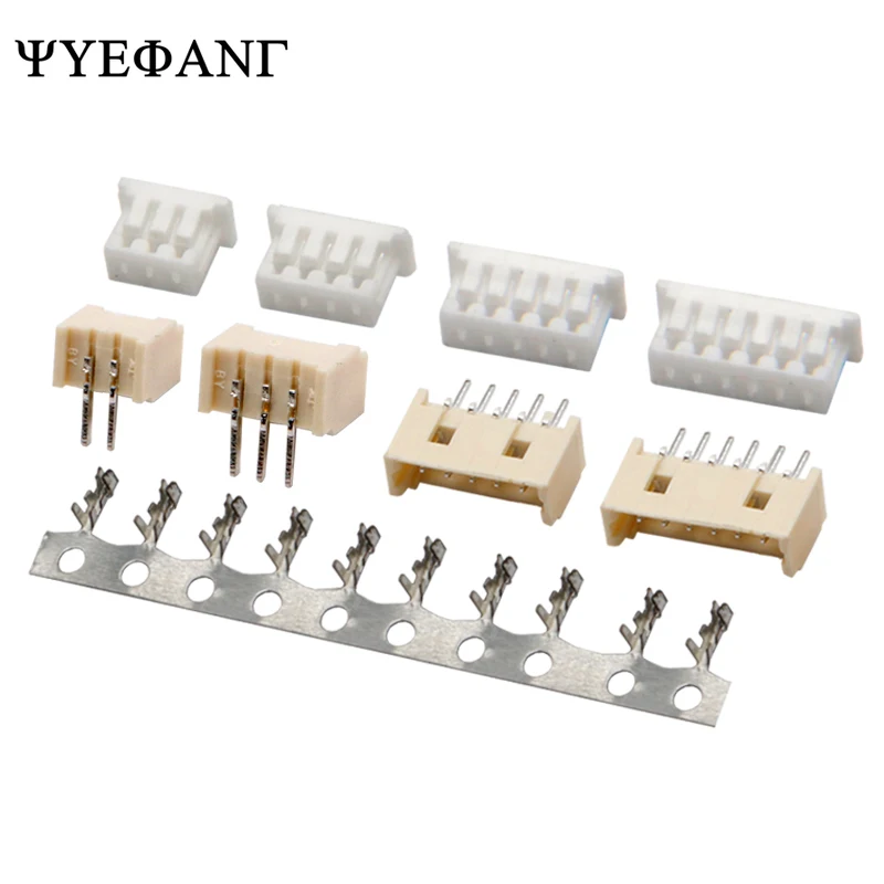 10sets MICRO JST 1.25 2/3/4/5/6/7/8/9/10 Pin Connector 1.25MM Pitch Curved needle / Straight Pin Header + Housing + Terminal