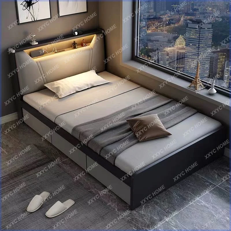 Modern Aesthetic Bed Night Lamp Electronic Children Single Bed Lounge Tatami Somieres Y Marcos De Cama Bedroom Furniture
