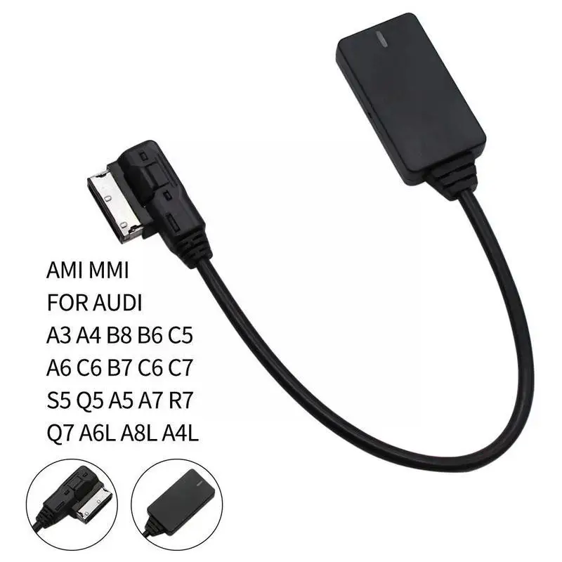 Câble audio overBluetUnvétérans wn, adaptateur petde musique AUX, convient pour Audi, VW AMI 3G, A3, A4, B8 Gods Horizon, C6, B7, C6, C5, C7, L7O8