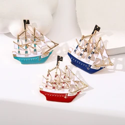 3 Colors Big Sailboats Fashion Brooch Pin