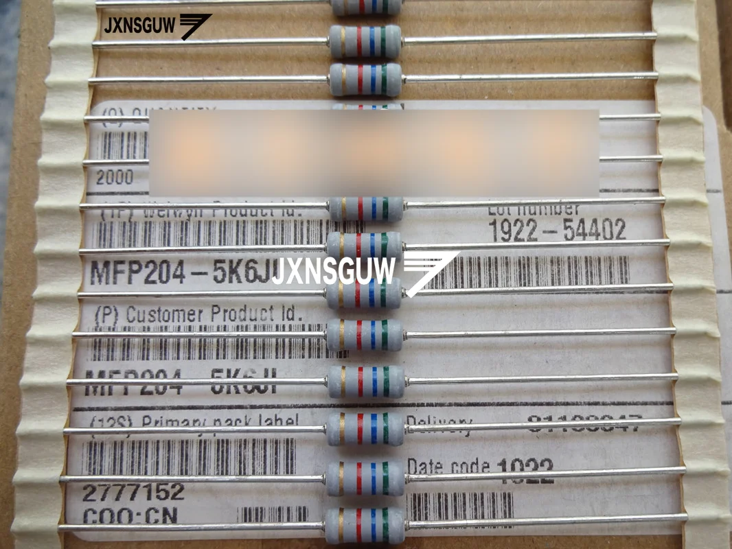 20PCS NEW Original Welwyn 5% 1W5.6K 3x9MM Color ring resistance 1W 5.6K Metal oxide film resistor 1W5K6 free shipping