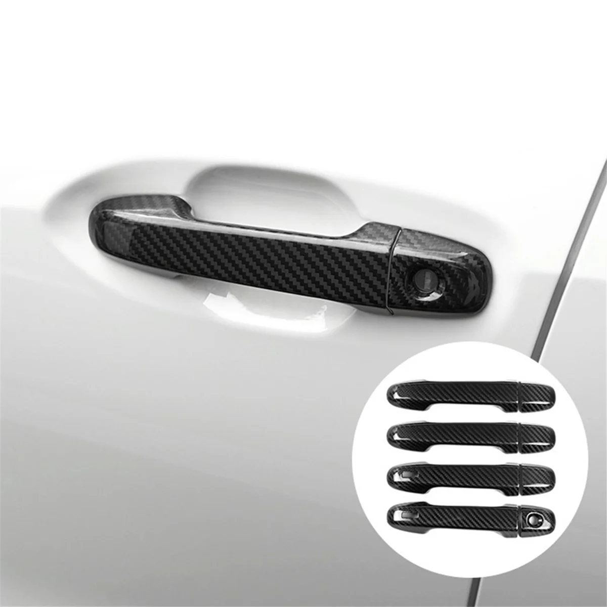 Car Door Handle Decoration Trim Cover Real Hard Carbon Fiber Accessories for BRZ GR86 2022+