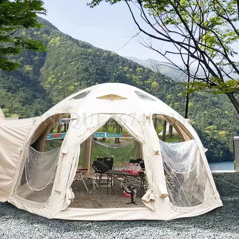 

Automatic Opening Waterproof Camping Tent, Glamping Outdoor Cotton Inflatable Tent, 5m