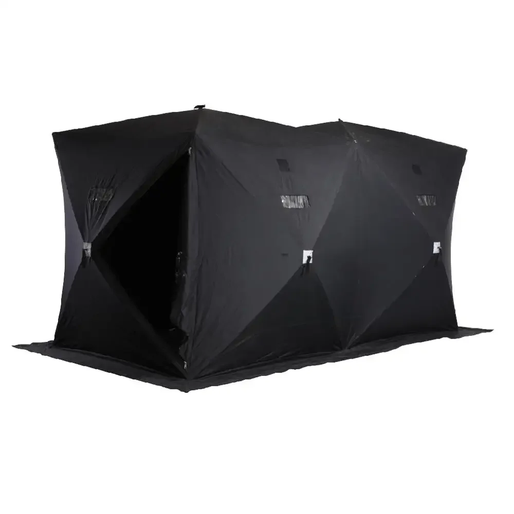 Outdoor Camping Black Water-Repellent And Wind-Resistant Eskimo Large 2/3/4/8 Personice Fishing Tent