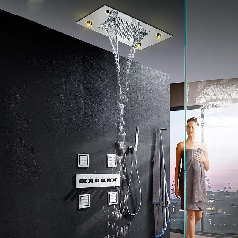 

Thermostat 5-way shower diverter Rain shower valve setting