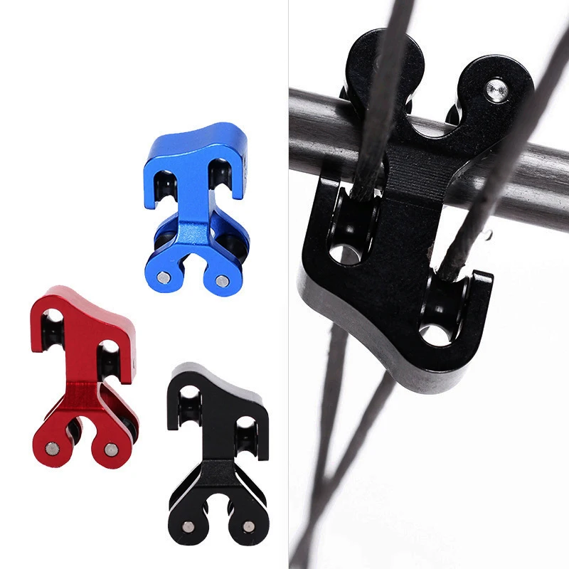 1PC 3/8 Inch Bow String Separator Pulley Cable Slide Archery Bow Slider Aluminum Archery Bowstring Roller Glide Splitter