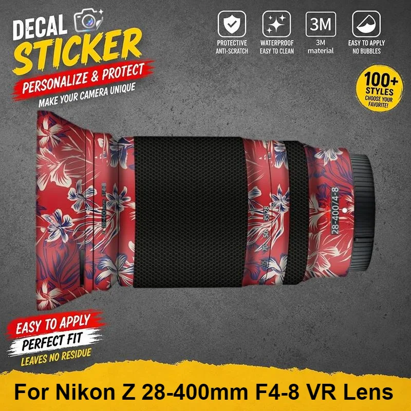 For Nikon Z 28-400mm F4-8 VR Lens Skin Sticker Vinyl Protective Wrap Z24 400 F4-8 Anti-Scratch Premium Personalized Decal